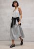 Striped Organic Cotton Gauze Tiered Dress
