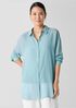 Sheer Silk Georgette Belted Shirt