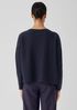 Lightweight Boiled Wool Bateau Neck Top in Regenerative Wool