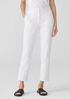 Cotton Blend Ponte High-Waisted Slim Pant