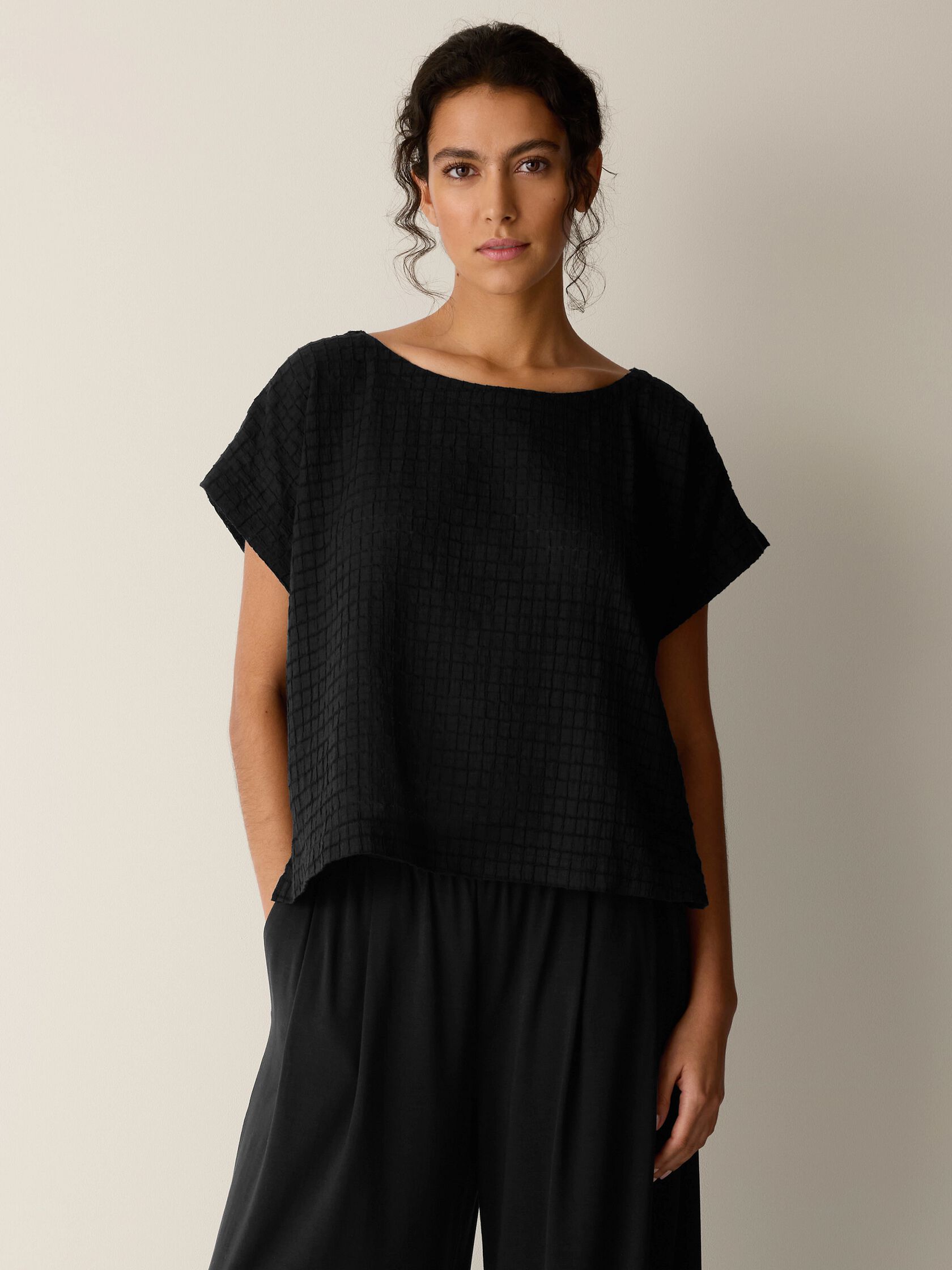 Organic Cotton Voile Box Square Top