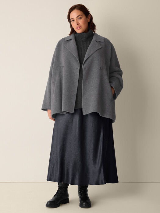 Doubleface Wool Cloud Short Coat