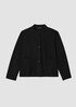 Boiled Wool Jersey Mandarin Collar Shirt Jacket