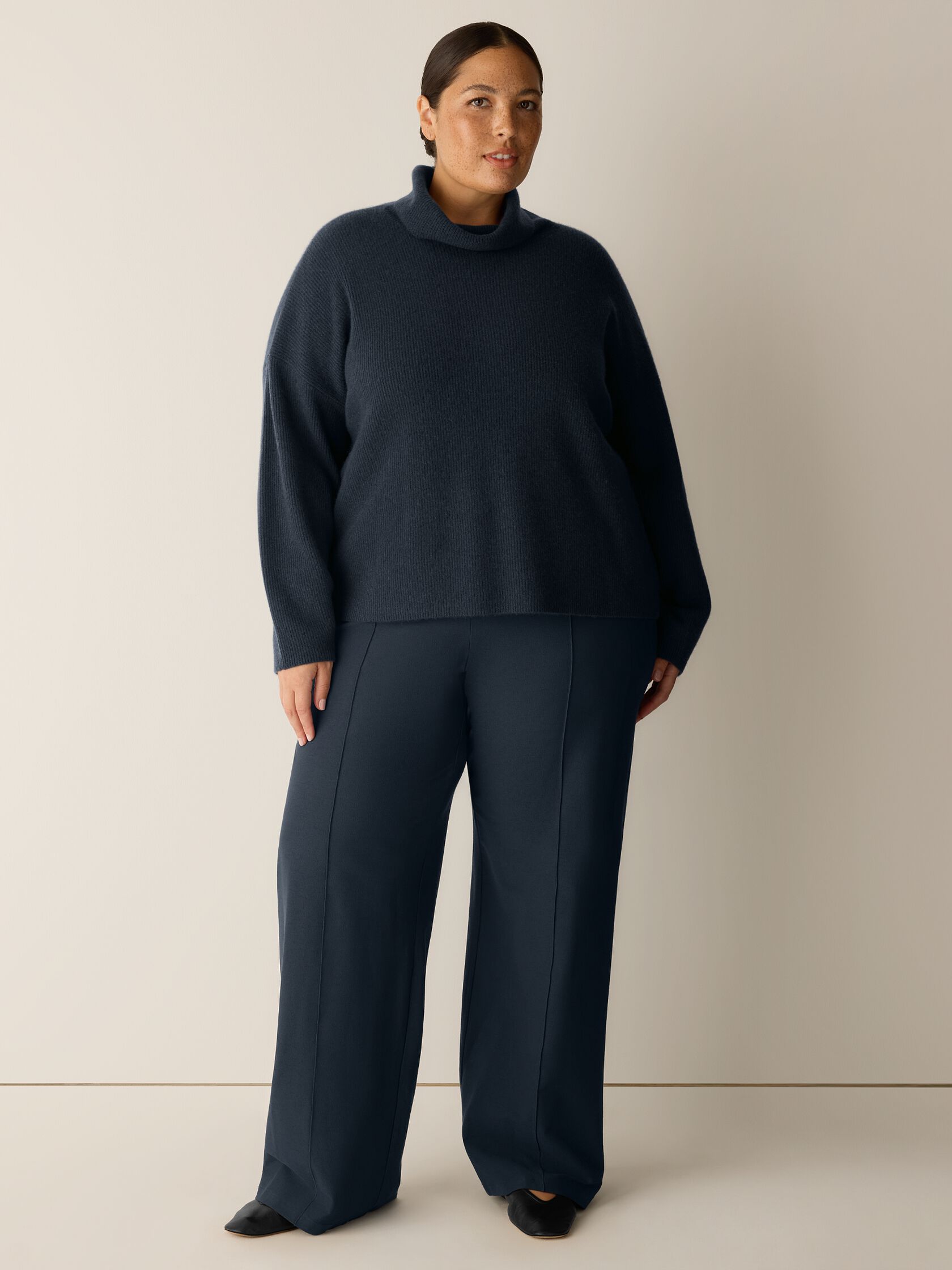 Italian Cashmere Turtleneck Top
