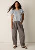 Organic Linen Pleated Lantern Pant