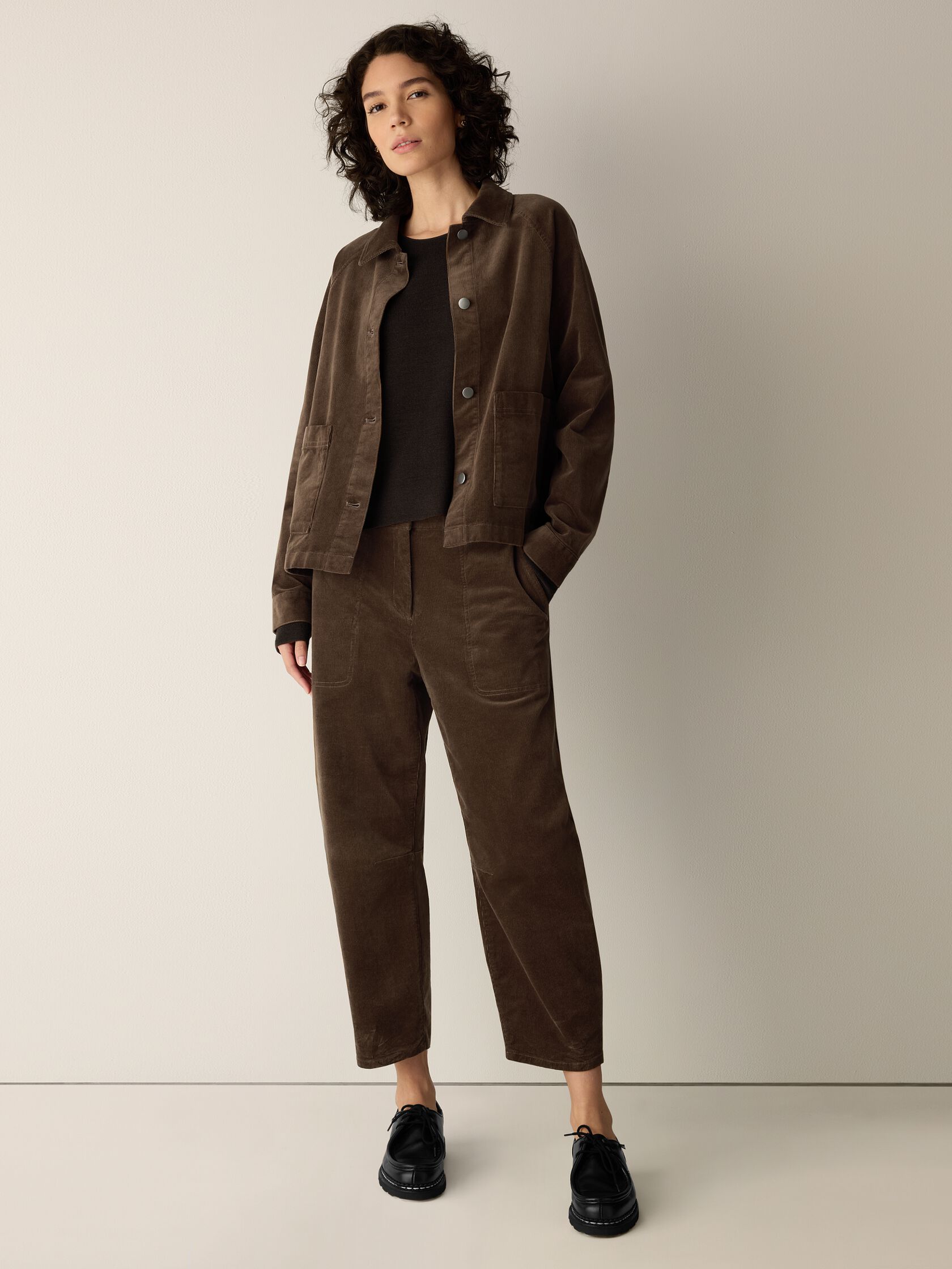 Organic Cotton Corduroy Classic Collar Jacket