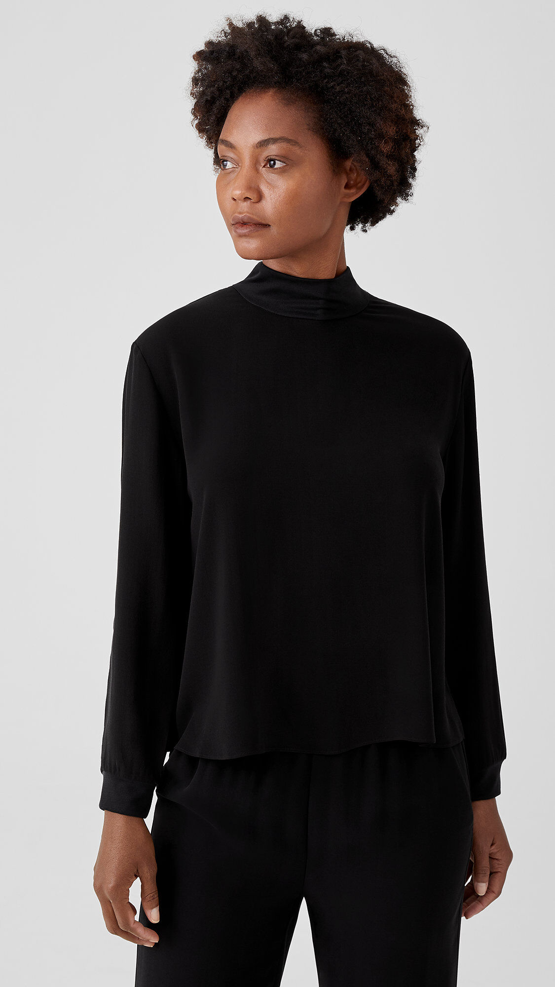 eileen fisher mock neck top