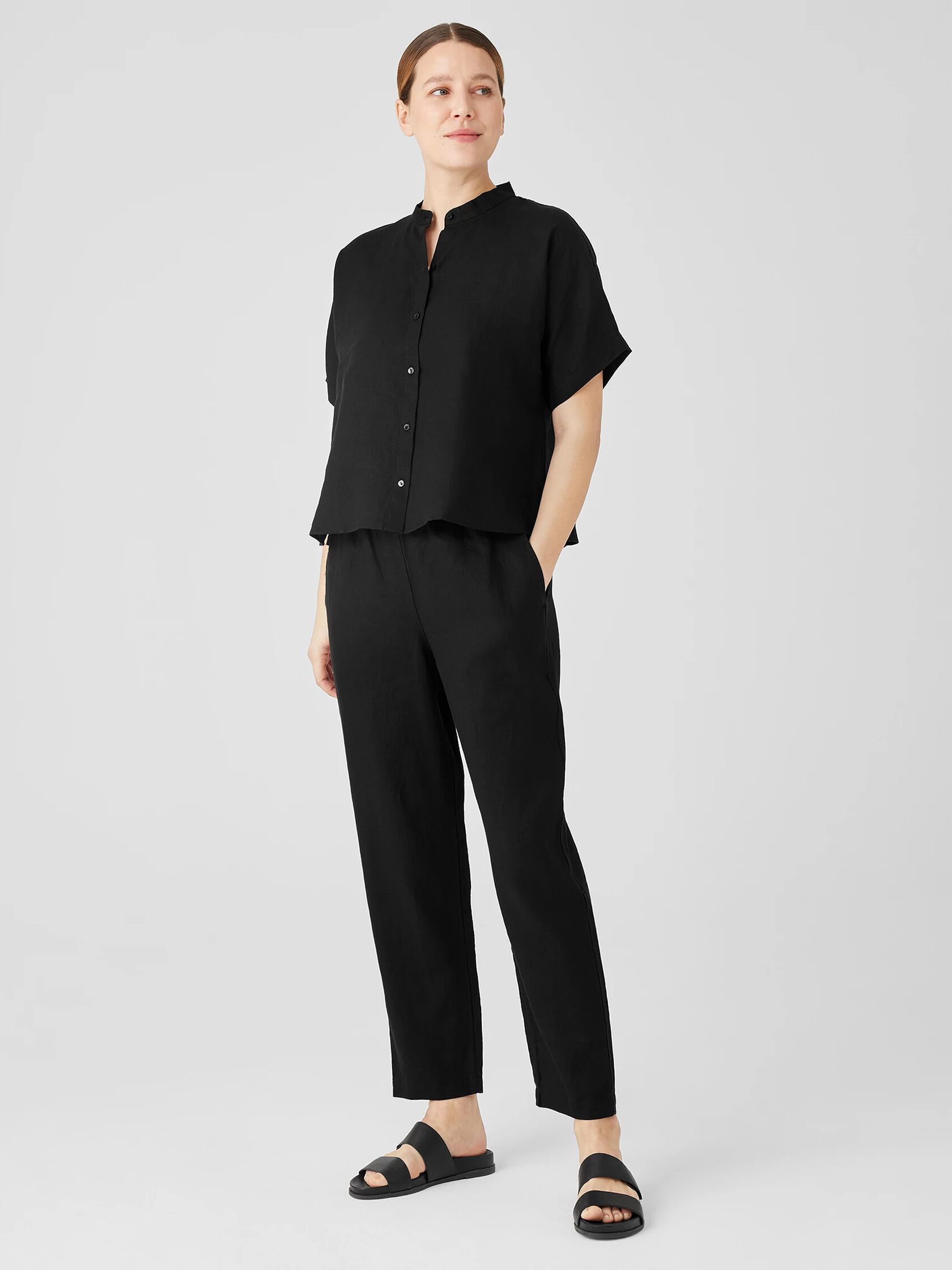 Handkerchief Linen Short-Sleeve Shirt