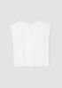 Linen Cotton Sheer Check Shirred-Back Top
