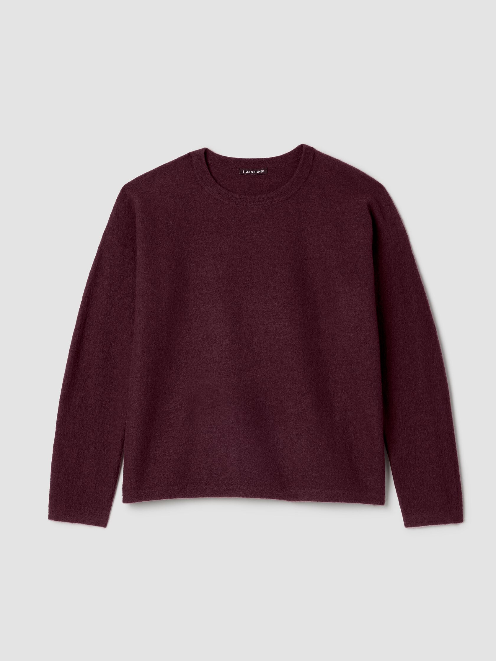 Fine Felted Wool Crew Neck Top in Regenerative Wool