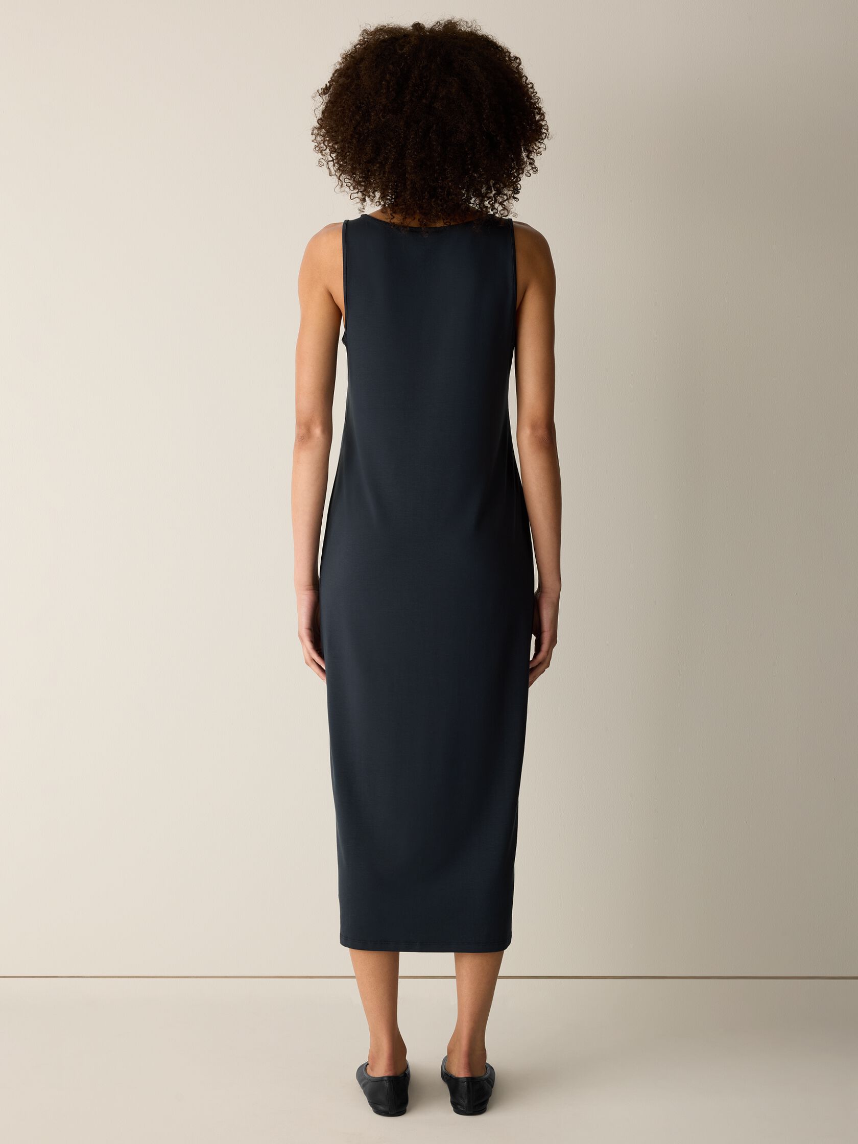 Stretch Jersey Knit Scoop Neck Dress