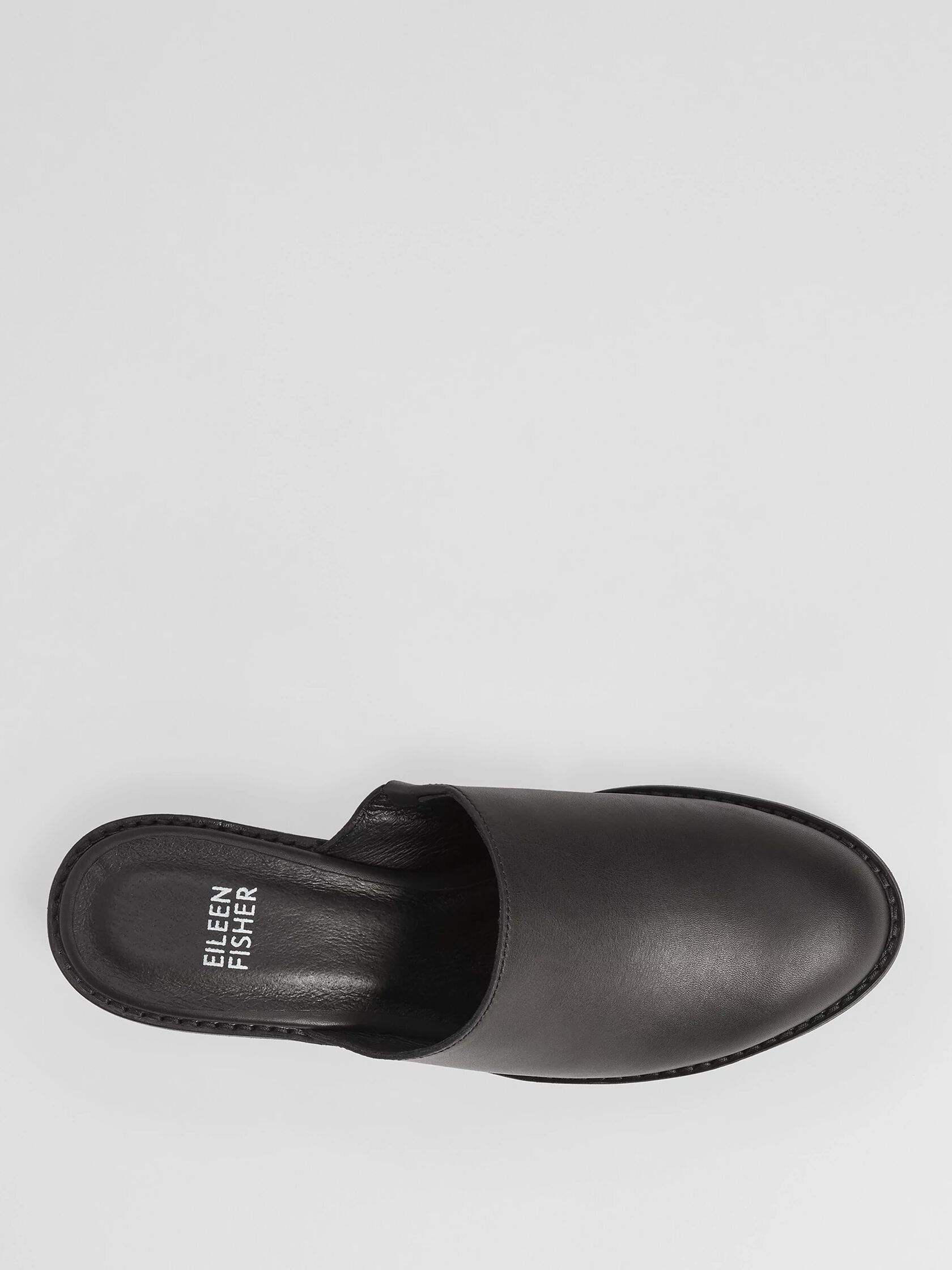 Hip Platform Leather Clog