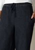 Cotton Indigo Knit Denim Full-Length Straight Pant