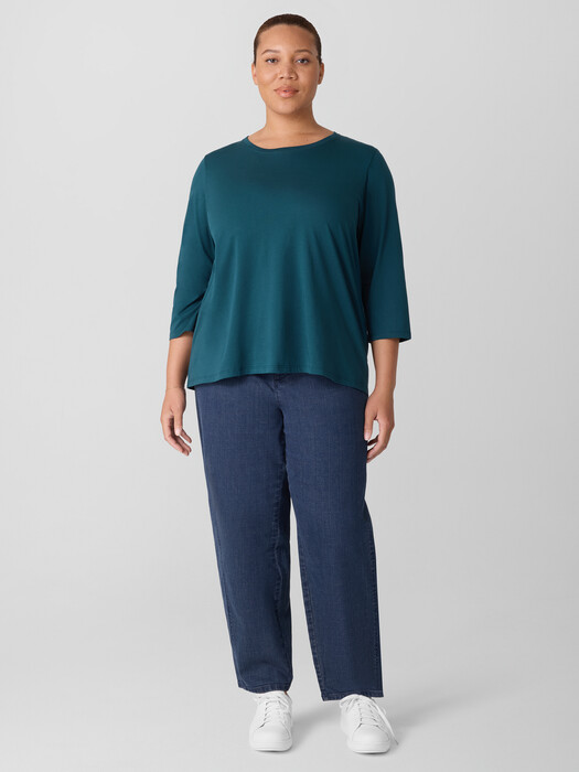 Organic Pima Cotton Jersey 3/4-Sleeve Tee