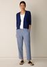 Organic Cotton Pucker Check Tapered Pant