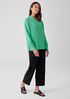 Silk Georgette Crepe V-Neck Top