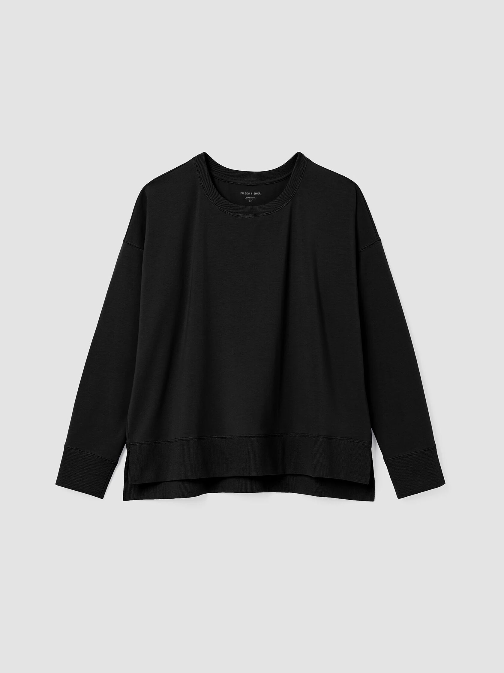 Traceable Cotton Jersey Crew Neck Top