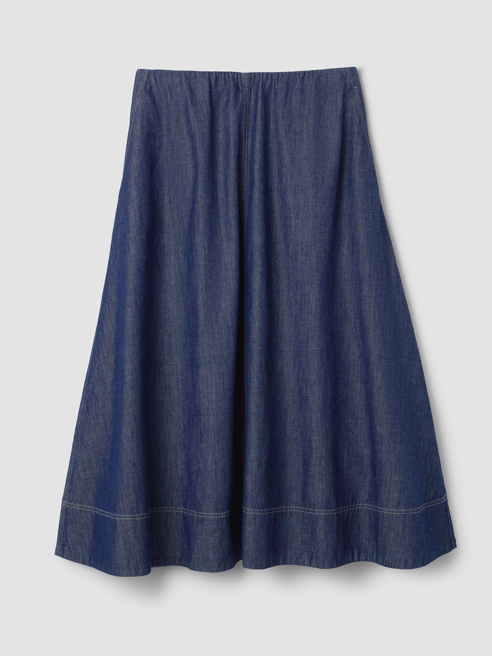 Lightweight Organic Cotton Denim Half-Circle Skirt