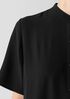 Silk Georgette Crepe Band Collar Dress