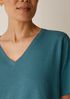 Organic Cotton Slubby Jersey V-Neck Tee