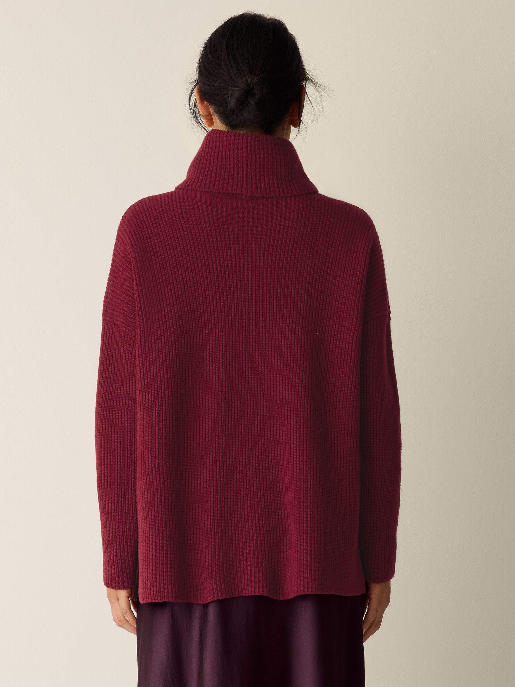 Recycled Wool Cashmere Turtleneck Top