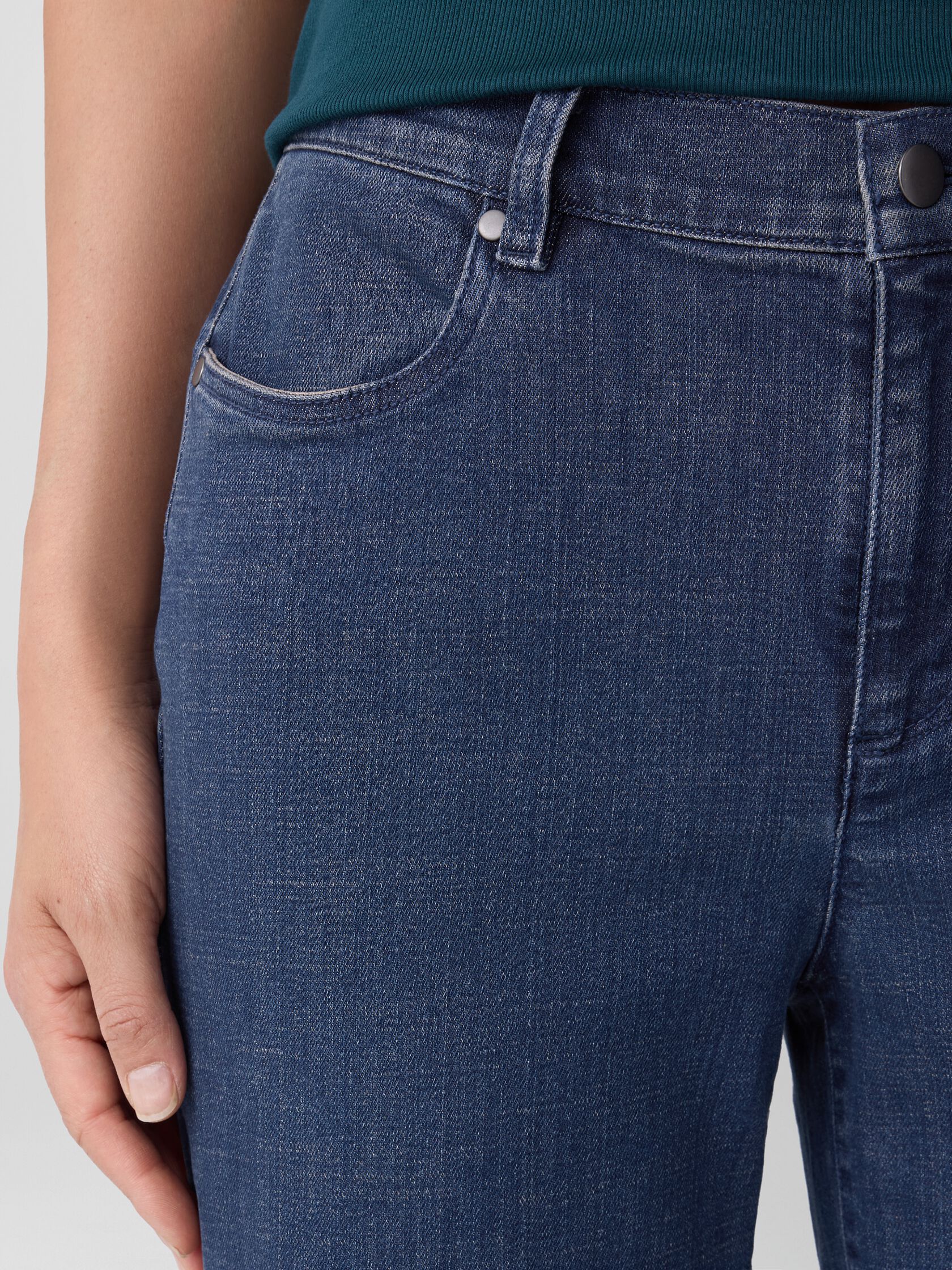 Cotton Stretch Denim Straight Jean