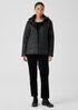 Eggshell Recycled Nylon Short Coat