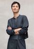 Airy Organic Cotton Twill Band Collar Shirt