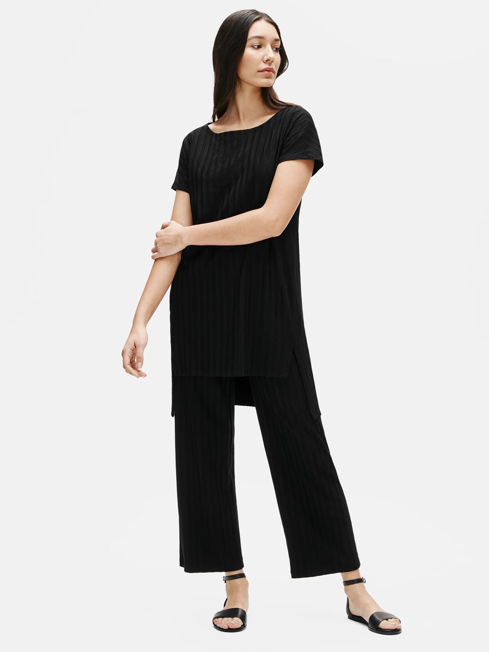 Tencel Wide Rib Straight Pant
