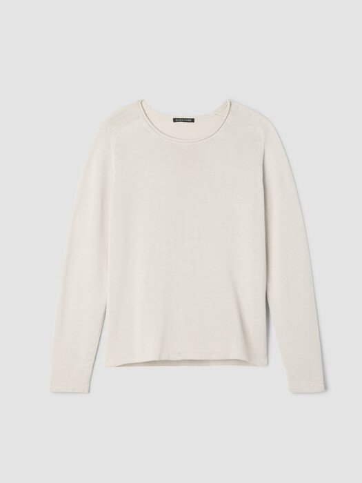 Peruvian Cotton Blend Crew Neck Top