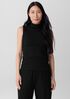 Bubble Jacquard Funnel Neck Top
