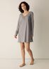 Organic Cotton Rib V-Neck Sleep Dress