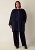 Fine Wool Alpaca Round Neck Coat