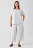 Organic Cotton Ripple Wide-Leg Pant