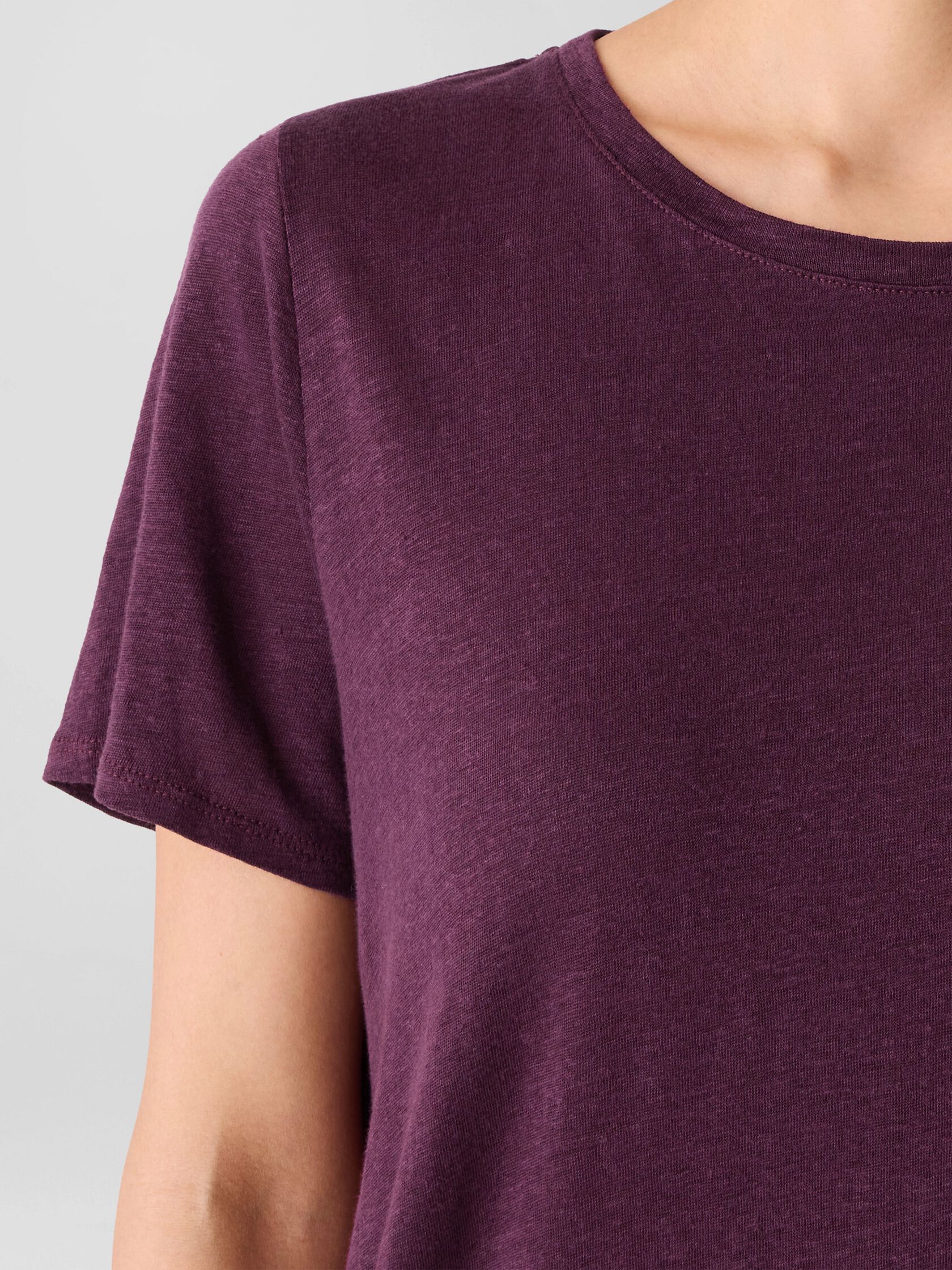 Organic Linen Jersey Crew Neck Tee