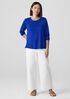 Garment-Dyed Organic Cotton Denim Wide-Leg Jean
