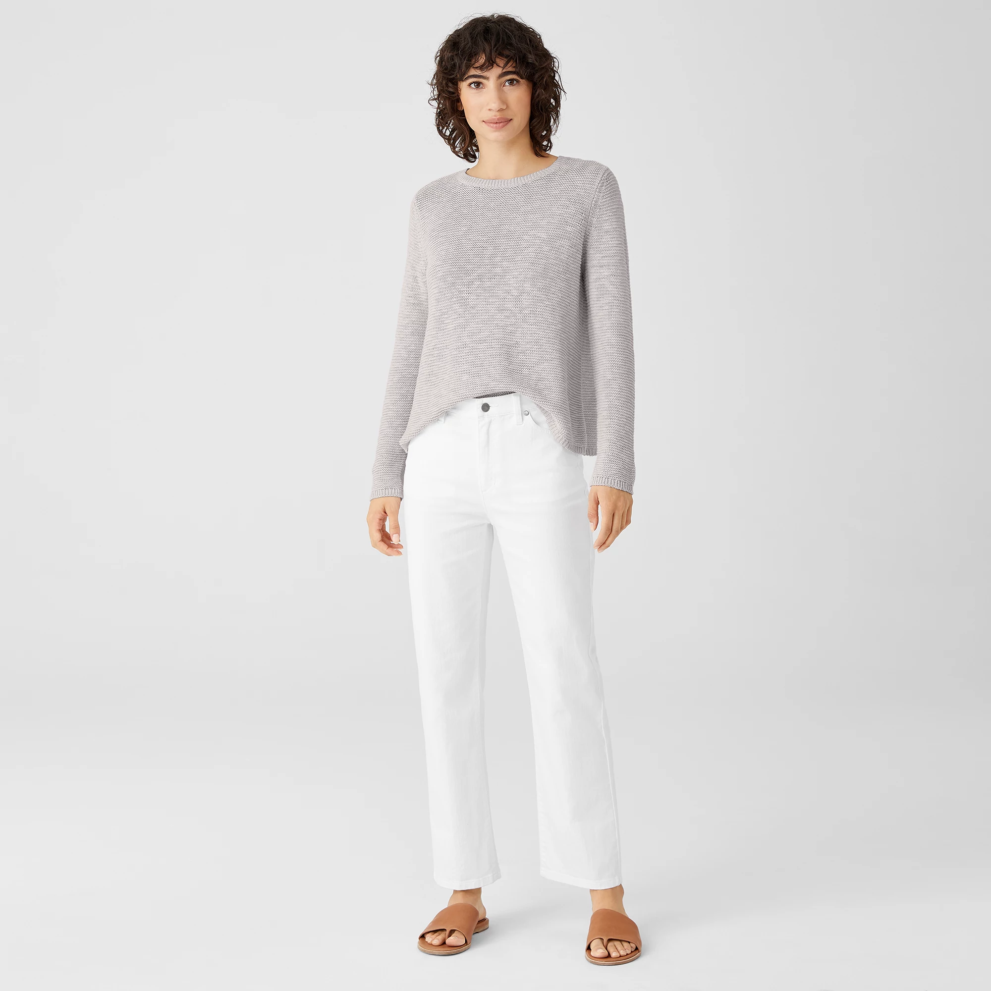Organic Cotton Denim Straight Ankle 