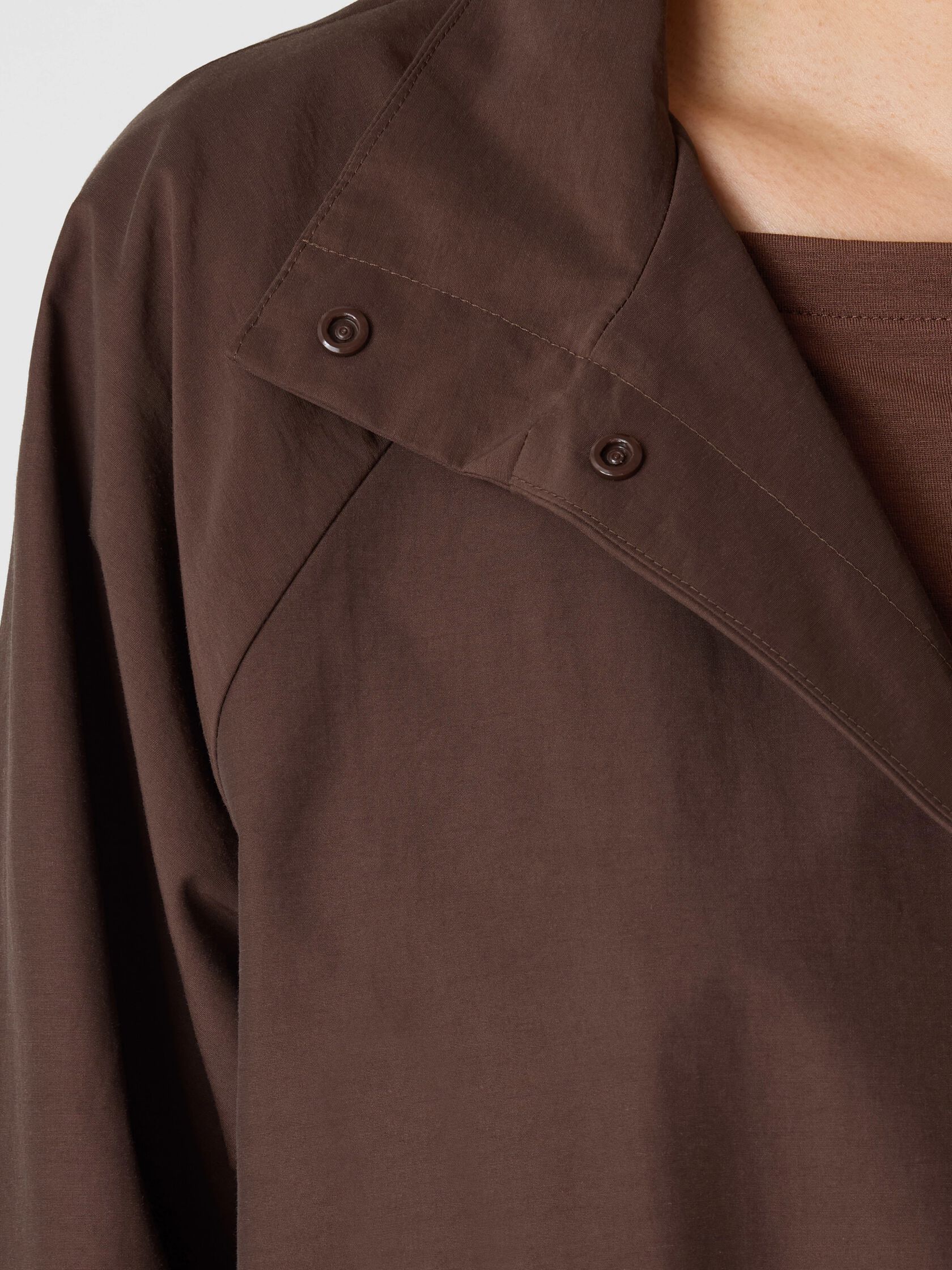 Light Cotton Nylon Stand Collar Coat