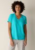 Organic Cotton Slubby Jersey V-Neck Tee