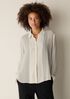 Sheer Silk Georgette Classic Collar Pintuck Shirt