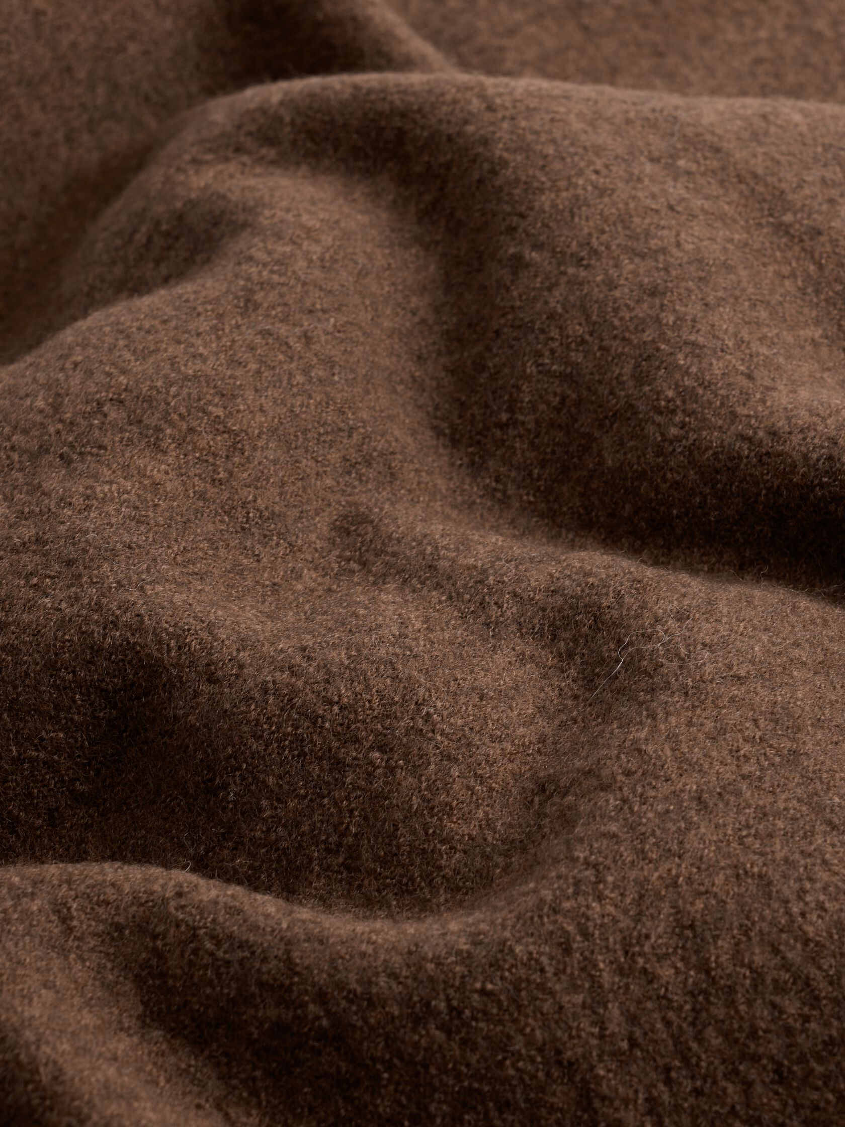 Fine Felted Wool Turtleneck Top in Regenerative Wool