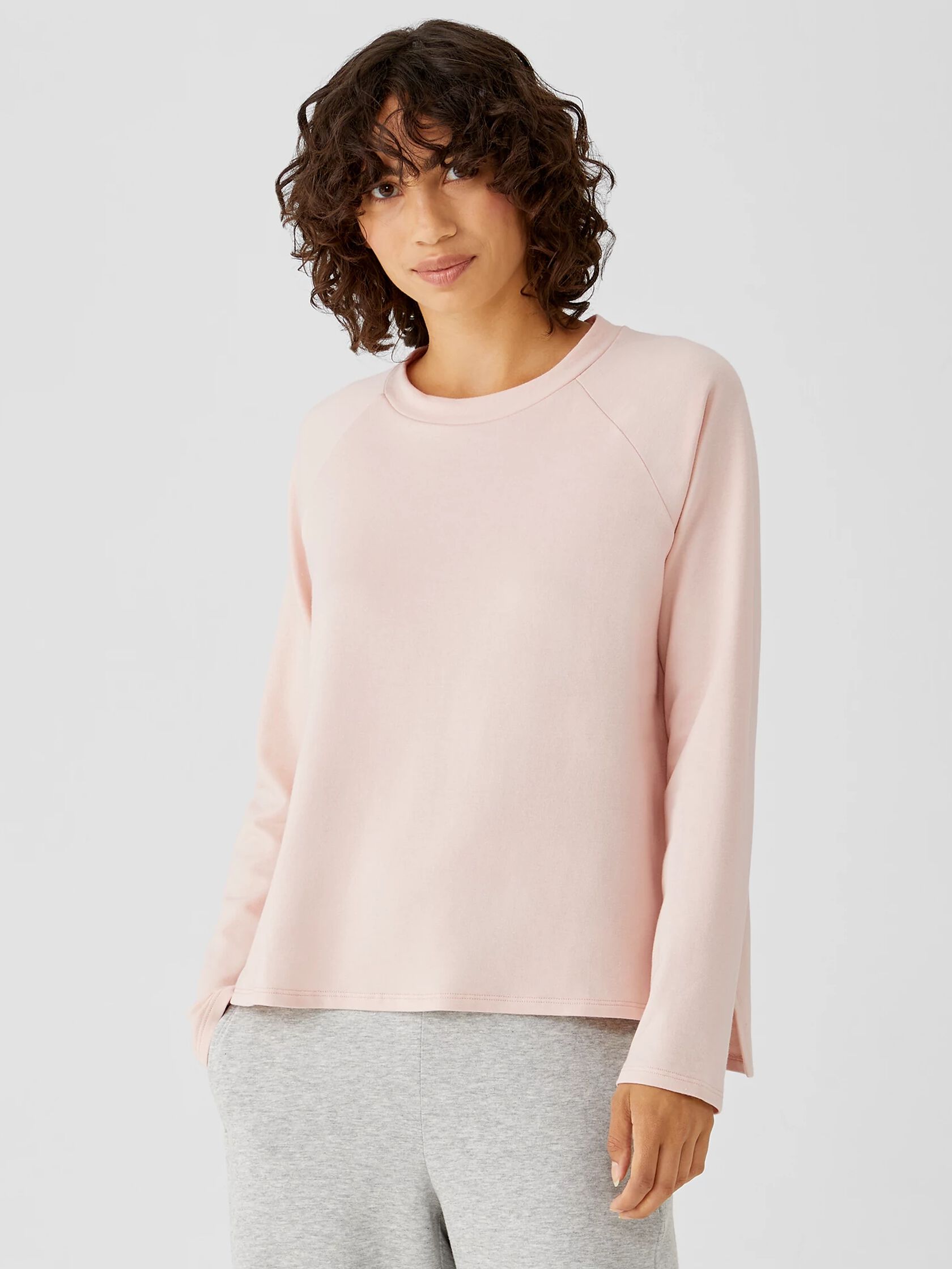 Cozy Brushed Terry Raglan-Sleeve Top