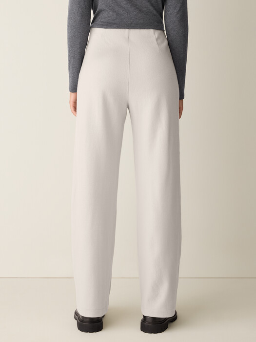 Felted Wool Jersey Wide-Leg Pant in Regenerative Wool