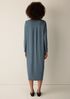 Stretch Jersey Knit Classic Collar Oval Dress