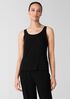 Stretch Silk Jersey Scoop Neck Tank