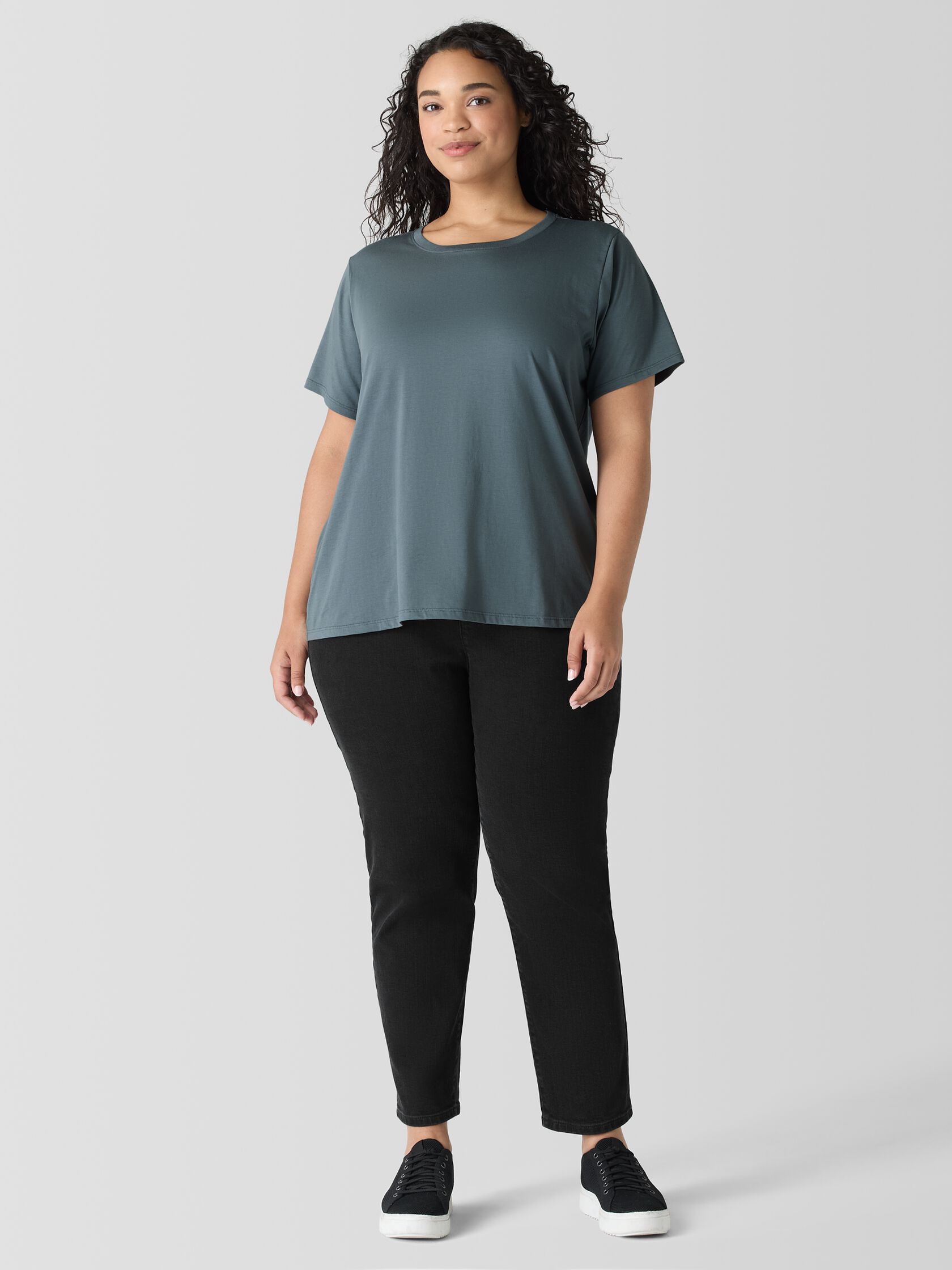 Organic Pima Cotton Jersey Round Neck Tee