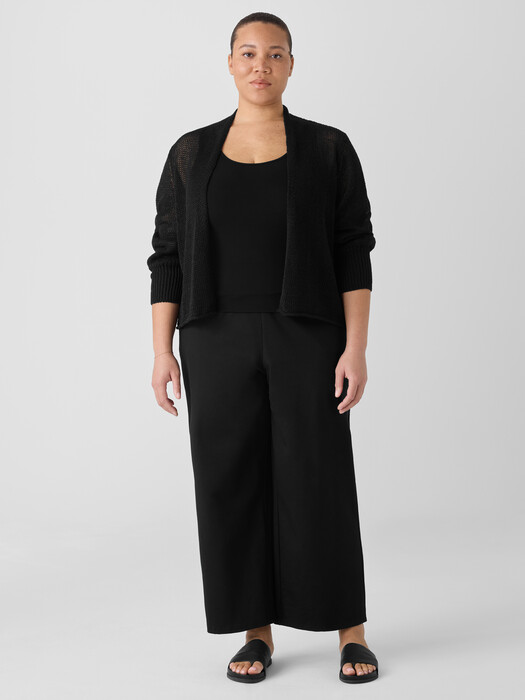 Organic Linen Cotton Cord Cropped Cardigan