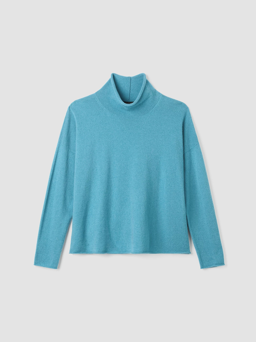 Italian Cashmere Scrunch Neck Top