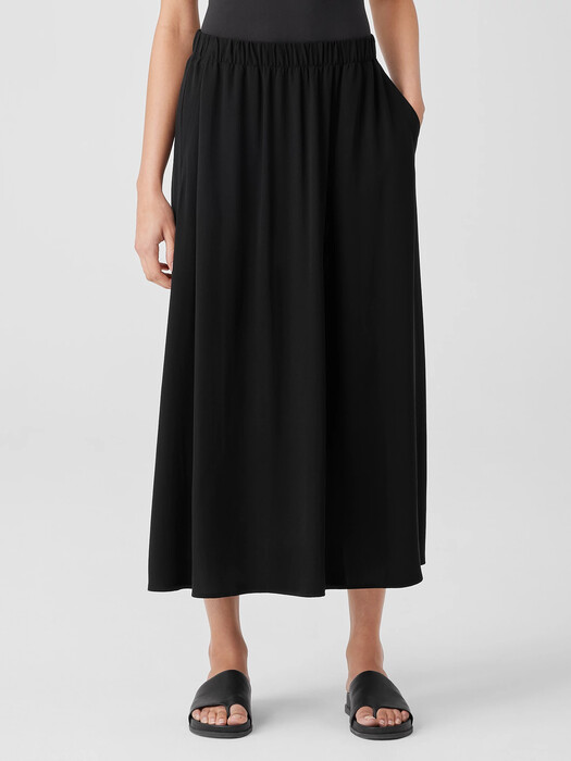 Silk Georgette Crepe Pocket Skirt