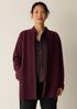 Lightweight Boiled Wool High Collar Jacket in Regenerative Wool